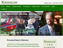 Tablet Screenshot of klausmanlaw.com